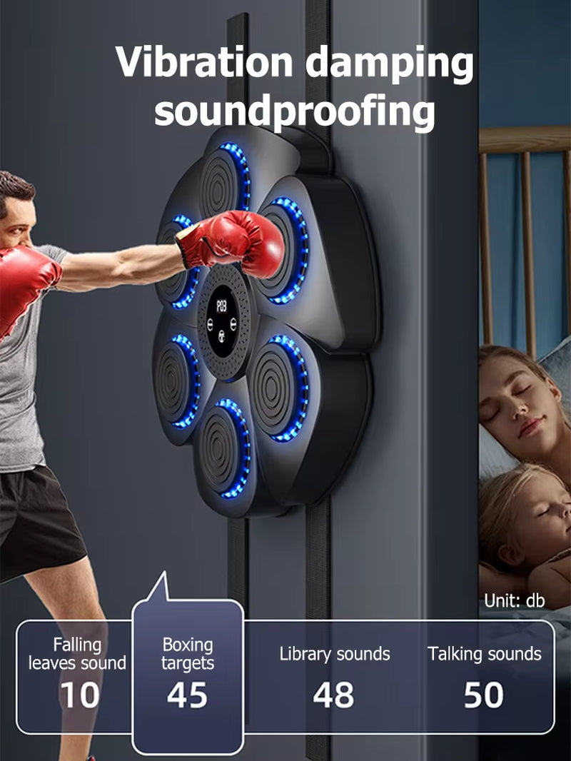 Smart Bluetooth Wall-Mounted Boxing Trainer – Music-Powered Punching Machine