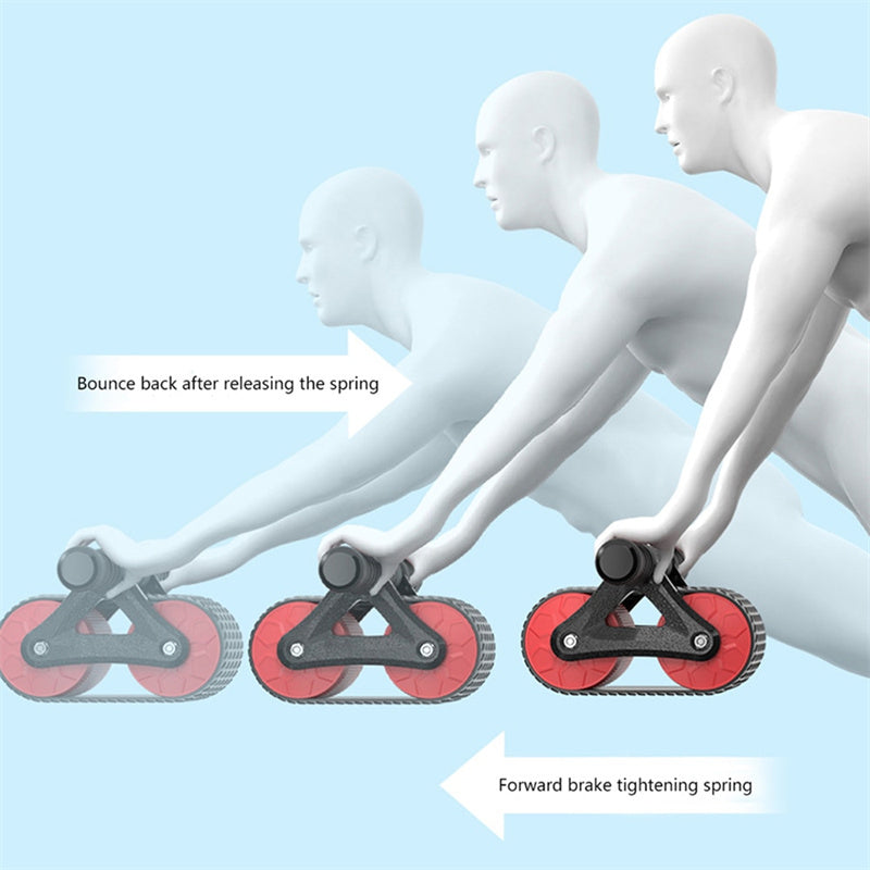 "Automatic Rebound Ab Wheel Roller – Double Wheel Abdominal Exerciser for Men & Women, Perfect for Home & Gym Workouts"