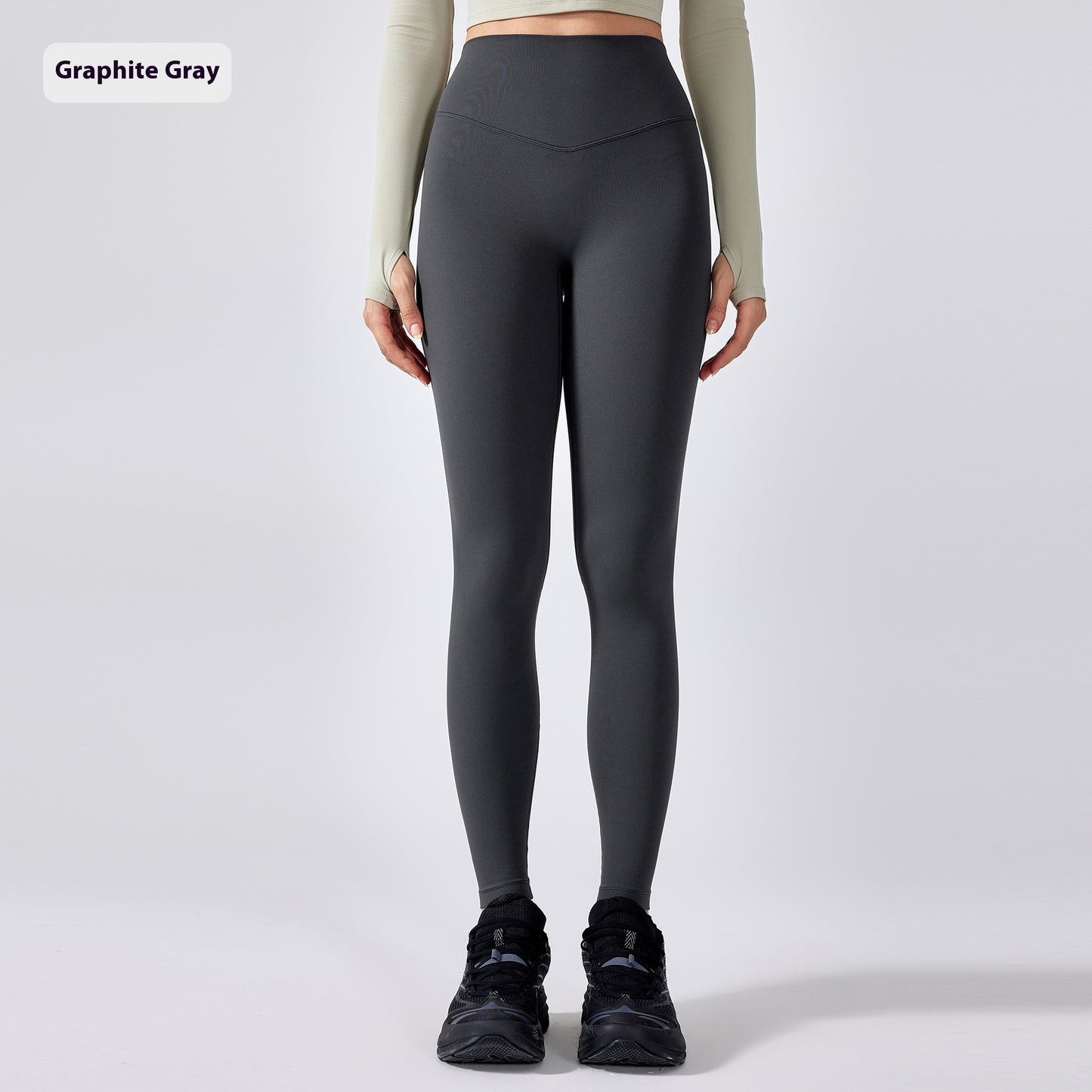 Elastic High-waisted Trousers Yoga Pants Belly Contracting Peach Hip Training