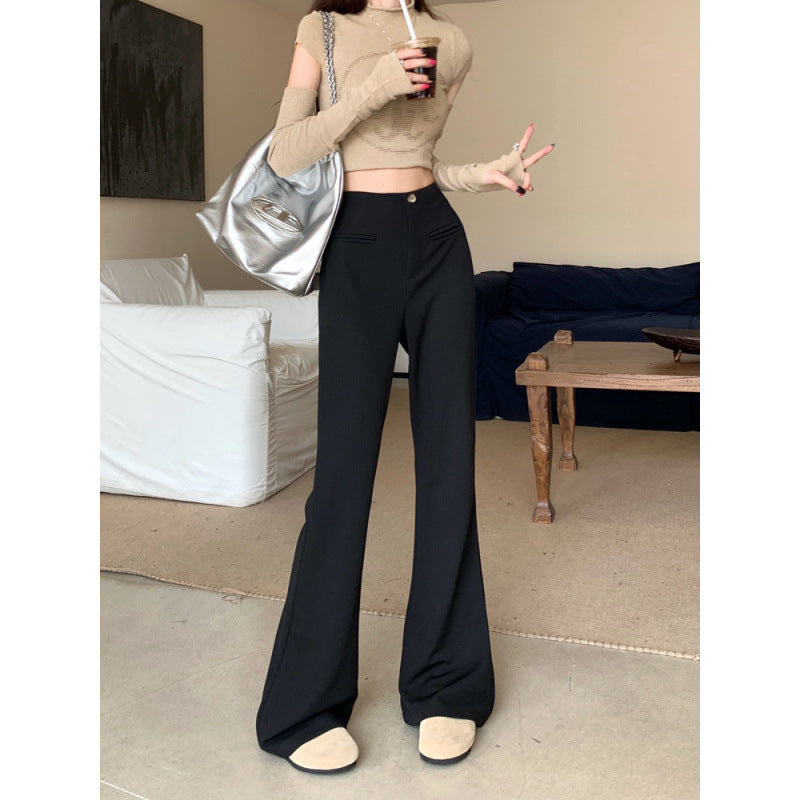 High Waist Slim Fit Women's Spring Casual Pants – Versatile, Slimming, and Straight-Leg Design