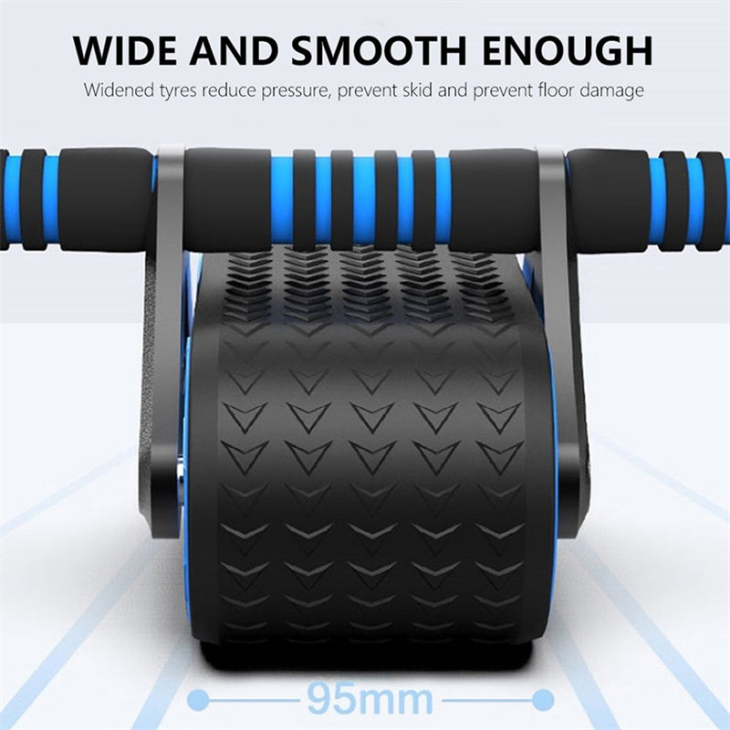 "Automatic Rebound Ab Wheel Roller – Double Wheel Abdominal Exerciser for Men & Women, Perfect for Home & Gym Workouts"