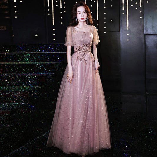 Elegant Socialite Fairy Slim Evening Dress.