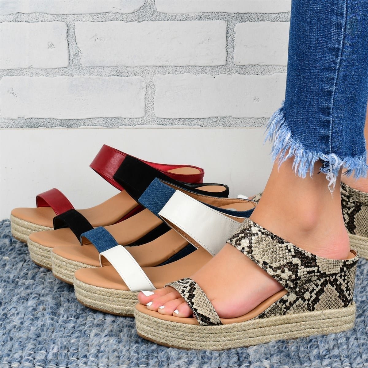 Wedge Heel Slippers – Casual Sandals with Hemp High Wedge Heel Shoes | Glamour in Motion