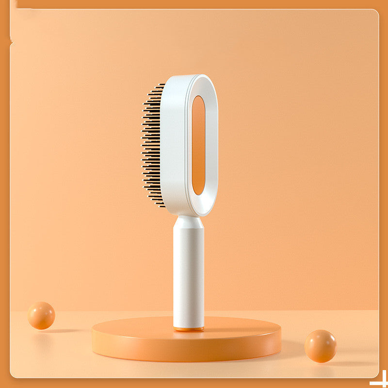 "Self-Cleaning Scalp Massage Hairbrush – Anti-Static Detangling Comb for Women"