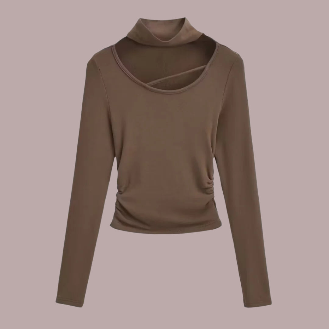 Women's Elegant Long-Sleeve Bottoming Top.