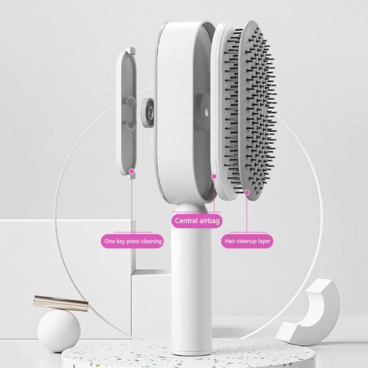 "Self-Cleaning Scalp Massage Hairbrush – Anti-Static Detangling Comb for Women"