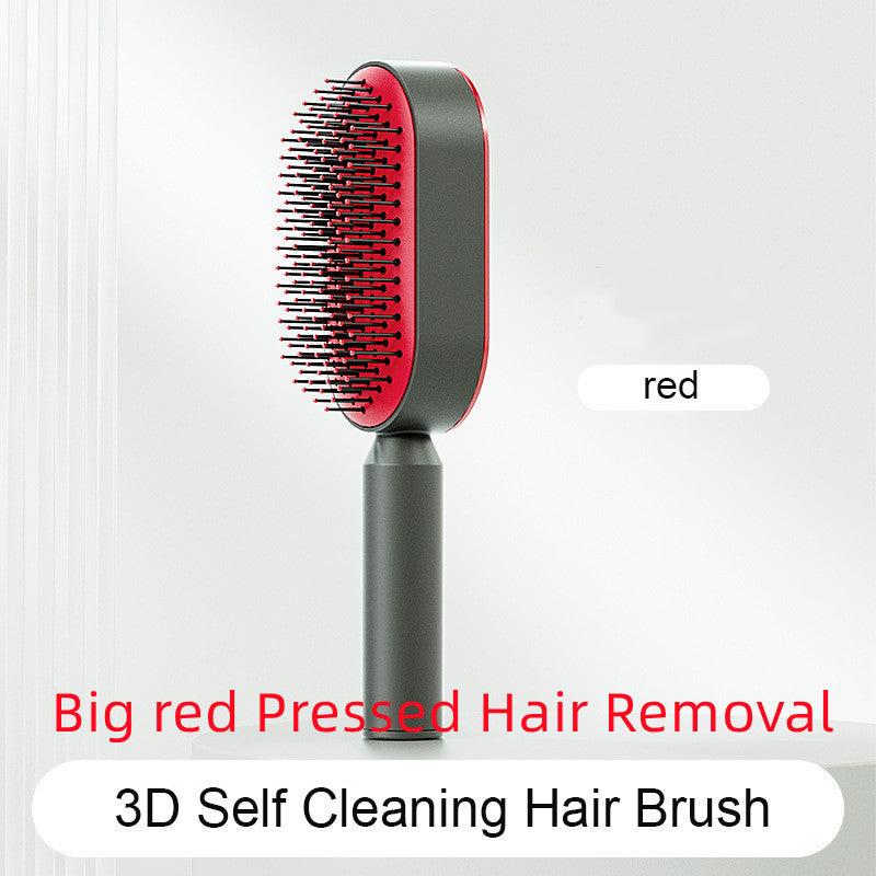 "Self-Cleaning Scalp Massage Hairbrush – Anti-Static Detangling Comb for Women"