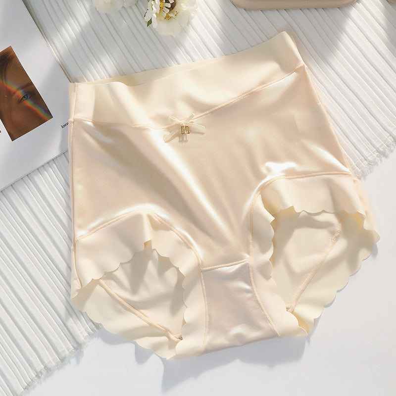 Women's Mid Waist Comfortable Satin Ice Silk Underwear