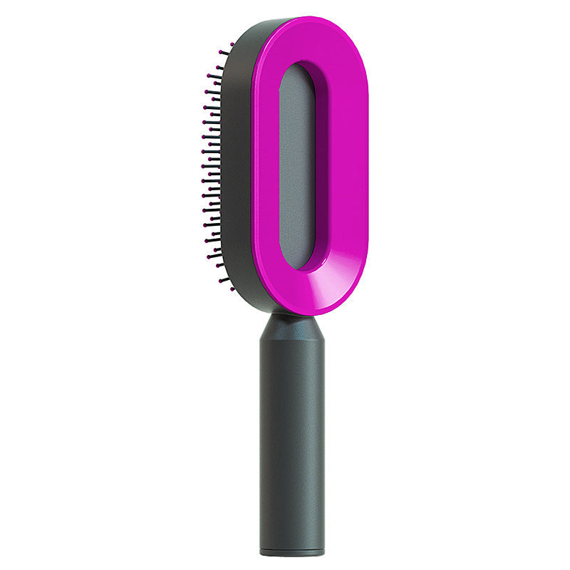 "Self-Cleaning Scalp Massage Hairbrush – Anti-Static Detangling Comb for Women"