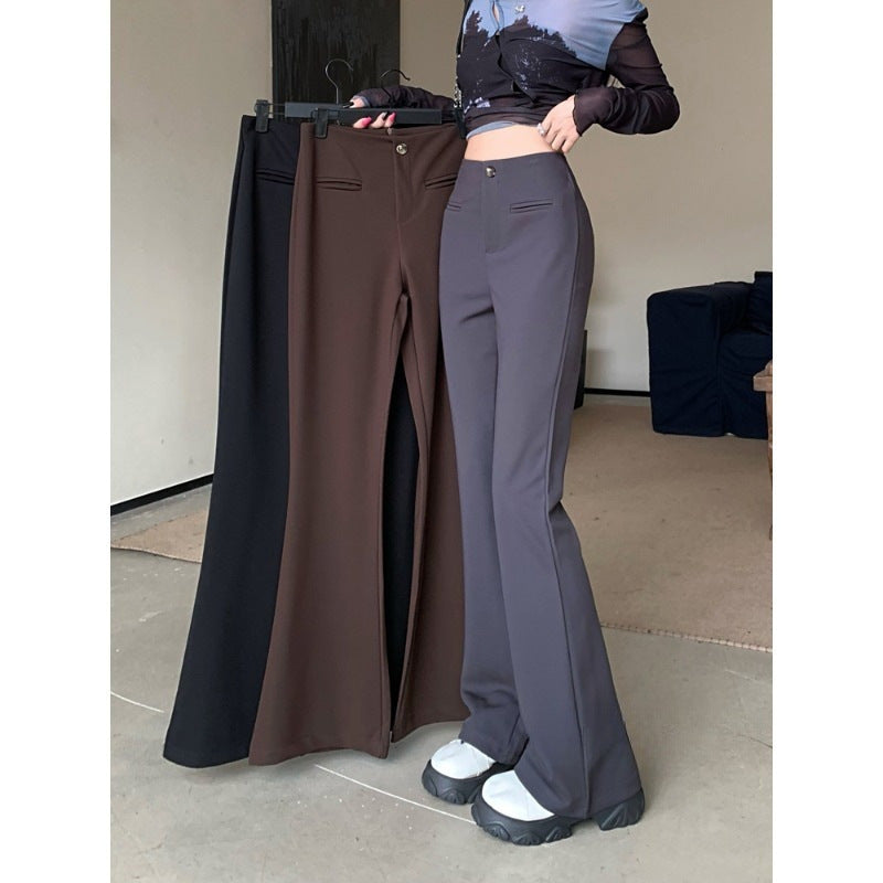 High Waist Slim Fit Women's Spring Casual Pants – Versatile, Slimming, and Straight-Leg Design